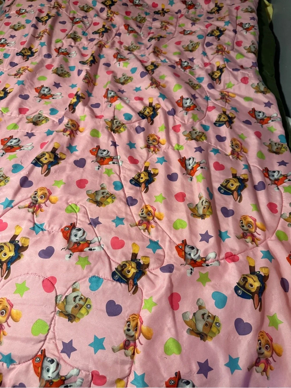 Paw Patrol Toddler Bed Blanket Only “Pup Power”  Pink Graphic Design Lightweight